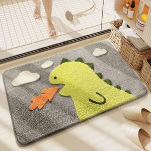 Dajiang Ковер 50x80 см для ванной, впитывающий, нескользящий, с принтом Xiaohuolong