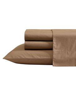 Комплект постельного белья из 4 предметов, однотонный хлопковый перкаль, размер «полуторный» Nautica, цвет bayview sepia