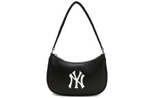 Полиэстеровая сумка через плечо женская черная MLB