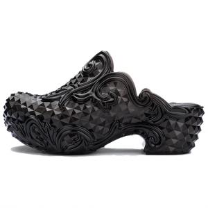 Тихие, устойчивые к запахам и истиранию закрытые тапочки для женщин Melissa, черный