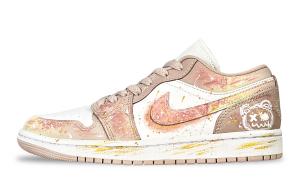 Jordan Баскетбольные кроссовки Air 1 Low Top Vintage унисекс розово-белые