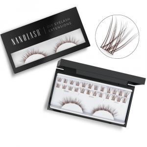 Коричневые клеевые ресницы для самостоятельного нанесения DIY CLASSY Nanolash