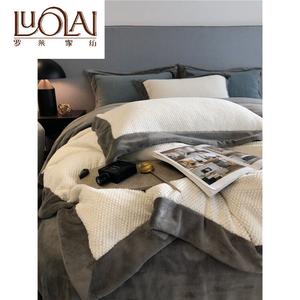 LUOLAI HOME Простыня 180x200 см, пододеяльник 200x230 см, Xingchen Rong, благородный белый