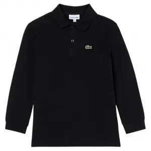 Поло с коротким рукавом Lacoste Kids 847387, черный