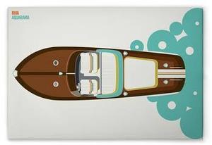 Картина на холсте A.S. Création Riva цвет cremebraunblaugelb