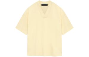 Футболка из хлопка с логотипом и флокированием Fear Of God Essentials, желтый