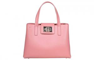 Furla Сумка-тоут из зернистой кожи среднего размера для женщин розовая