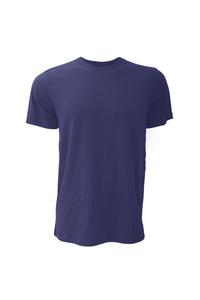 Футболка из парусинового джерси с круглым вырезом Футболка с короткими рукавами Bella + Canvas, темно-синий