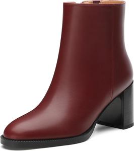 Женские ботильоны ROSERWISH с классическим массивным каблуком, короткие ботинки на молнии, удобные повседневные осенние модные ботинки для женщин