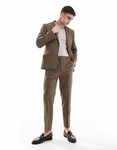 Зауженные брюки коричневого цвета Asos Design