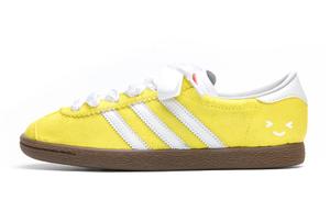 Adidas Originals Лимонные кеды Stadt с улыбающимся смайликом в стиле немецкой армии, унисекс, желтые и белые