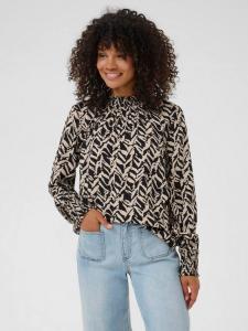 Топ Dina Geometric с вискозой LENZING ECOVERO KAFFE