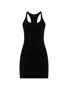 Мини-платье с открытой спиной (борцовкой) Dsquared2, черный