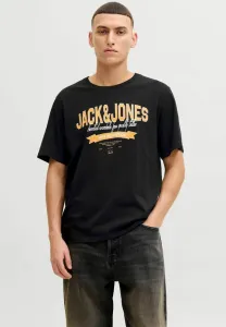 Футболка jjelogo с принтом на один вырез Jack & Jones, Black