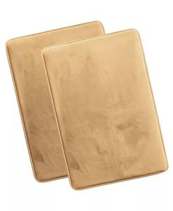 Нескользящий, ультрамягкий плюшевый коврик для ванной из пены с эффектом памяти — большой, 20 x 32 дюйма — 2 шт Clara Clark, золото