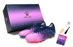 KELME Футбольные бутсы Shadow 2.0 с амортизацией, противоскользящим покрытием и дышащим покрытием, унисекс, темно-синие, неоново-розовые