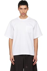Футболка из хлопкового трикотажа Sacai, белый