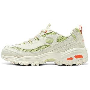 Кроссовки Skechers DLITES Lifestyle Shoes Women's Low-top Beige/green/orange, бежевый/зеленый/оранжевый