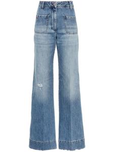 Victoria Beckham джинсы Alina с широкими штанинами, синий