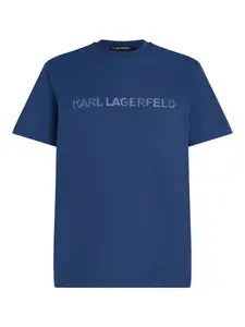 Футболка с логотипом KARL LAGERFELD, синий