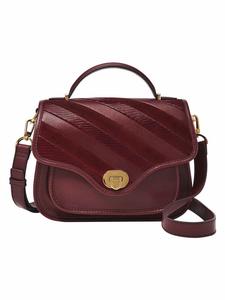 Женская кожаная сумка через плечо Fossil, красная, отделение для смартфона, ZB1934243