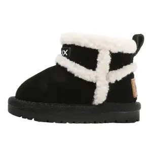 Теплые противоскользящие высокие кроссовки для малышей MAIBUXIONG, черный