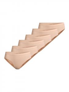 Conta Трусики-миди бежевого цвета из тонкой ребристой вязки