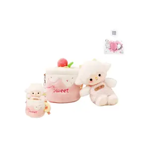 Очаровательная креативная супер милая овечка кукла плюшевая игрушка высота 23см PUDOWRABBIT, розовый