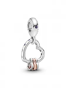 Подвеска в виде сердца, полного сердечек Pandora, серебро/золото