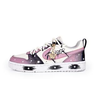 Детские скейтерские кроссовки Court Borough для младших школьников Nike, фиолетовый/розовый/черный