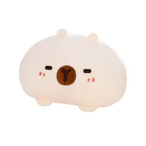 Плюшевая кукла Capybara Dolls высота 30см/45см/55см/65см Fluffy bear, Ecru