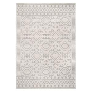 Коврик Cari moroccan tribe для использования в помещении и на улице Nuloom, серый, 122x183 см