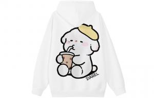 Толстовка Unisex Hooded Moderate Heavyweight ZIAREL, белый-желтый hat puppy