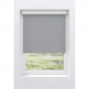 Рулонная штора мой дом «Ina», затемнение, теплозащита, энергосберегающая теплоизоляция, с сверлением/без сверления, свободновисящая, белая спинка, крепление Klemmfix или винтами My Home, цвет hellgrau/hellgrau + weiß