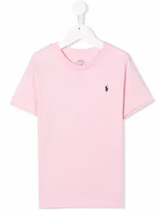 Футболка с вышитым логотипом Polo Ralph Lauren Kids, розовый