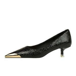 Женские туфли на тонком каблуке и высоком каблуке QITUMAUL, Black[Heel Height 4.5Cm]