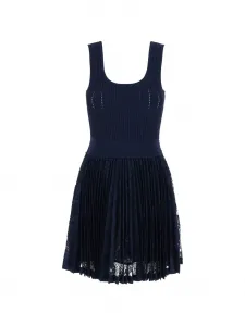 Рифленое кружевное платье Elis Simkhai, синий