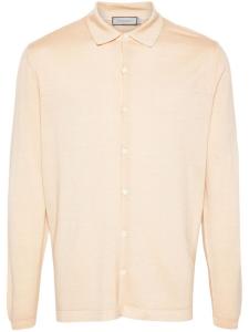 Canali кардиган с воротником-поло, оранжевый