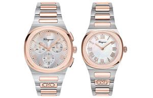 Ferragamo Часы Wrist Watch Quartz Movement Stainless Steel Watchband Mother of Pearl Color Watch Dial Unisex, Mother-of-Pearl Color