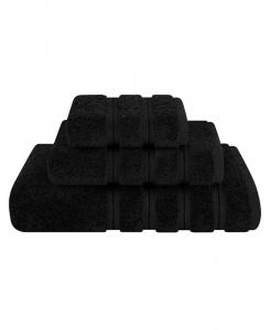 Набор банных полотенец American Soft Linen Edison Premium из 100% турецкого хлопка, 3 шт, черный