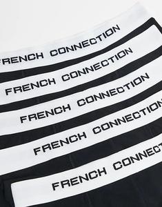 Упаковка из 5 пар боксеров-стрейч из хлопка French Connection белого цвета