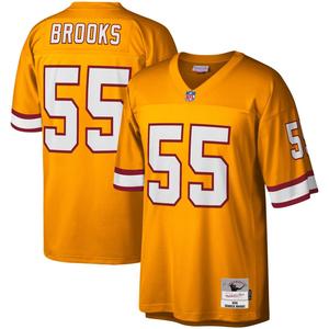 Мужская футболка Mitchell & Ness Derrick Brooks Orange Tampa Bay Buccaneers Legacy Replica Джерси