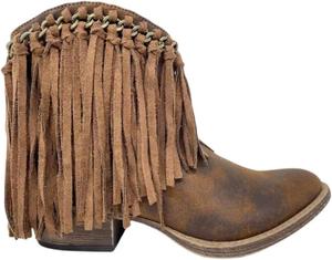 Женские ботильоны Juno с бахромой на щиколотке, цвет загар Generic, Tan