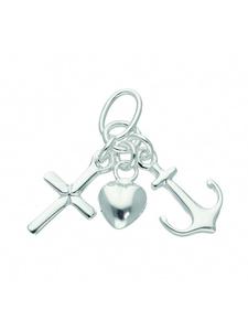 Adeliás Женский кулон из серебра 925 пробы «Вера-Любовь-Надежда»