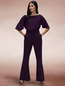 Комбинезон с заниженным плечом HotSquash, цвет Damson