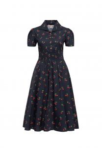 Платье А-силуэта с пышными рукавами Cherry QUEEN KEROSIN, черный