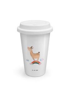 Mr. & Mrs. Panda Белая радужная кружка с изображением ламы без надписи