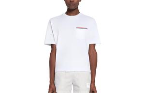 Футболка с коротким рукавом и круглым вырезом THOM BROWNE, белый