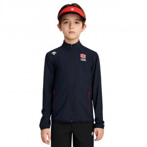 Детская одежда для активного отдыха на открытом воздухе, воротник-стойка, умеренный Descente, nv-темно-синий