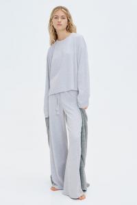 Пижама с вафельной структурой H&M, серый